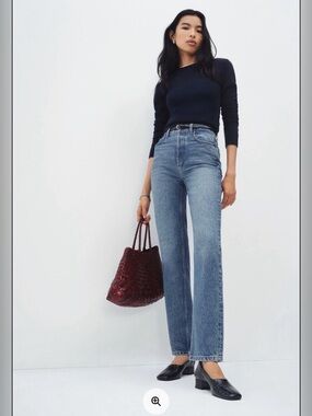 Reformation Cynthia High Rise Straight Long Jeans
